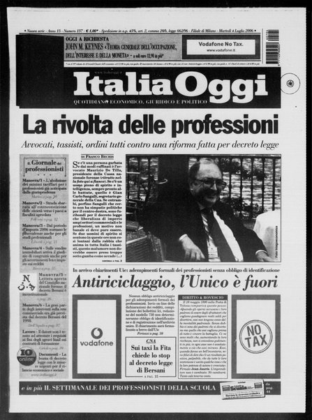 Italia oggi : quotidiano di economia finanza e politica